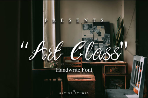 Art Class: A Handwritten Font for Elegant Craft and Product Design