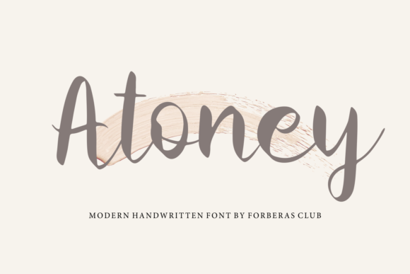 Atoney: A Charming Handwritten Font for Branding and Design Projects