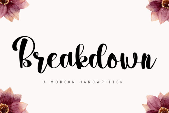 Breakdown: A Script Handwritten Font for Elegant Editorial Design