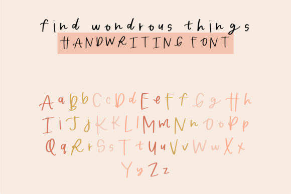 Find Wondrous Things: A Quirky Handwritten Font for Business Branding