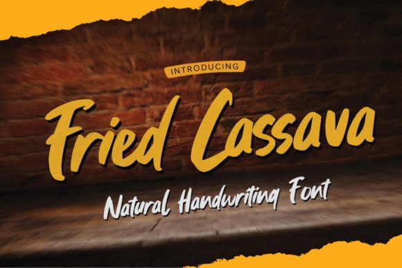 Fried Cassava: A Bold Handwritten Font for Creative Branding Projects
