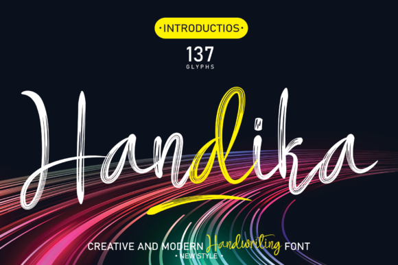 Handika: A Light Handwritten Font for Crafters and Product Designers