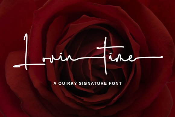 Lovintime: A Charming Script Font for Handmade Labels, Invitations & Creative Products