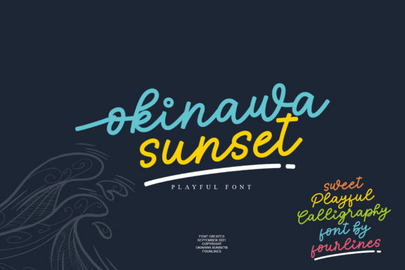 Okinawa Sunset: A Delicate Handwritten Font for Elegant Editorial Design
